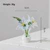 Handmade Glass Mini Flower Ornament Art Glass Artificial Flower With Small Vase Tabletop Decoration For Home Desktop Gift