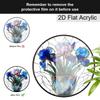 Acrylic Iris Flower Suncatcher Stained Glass Effect Window Hanging Ornament Floral Gifts for Mom Grandma