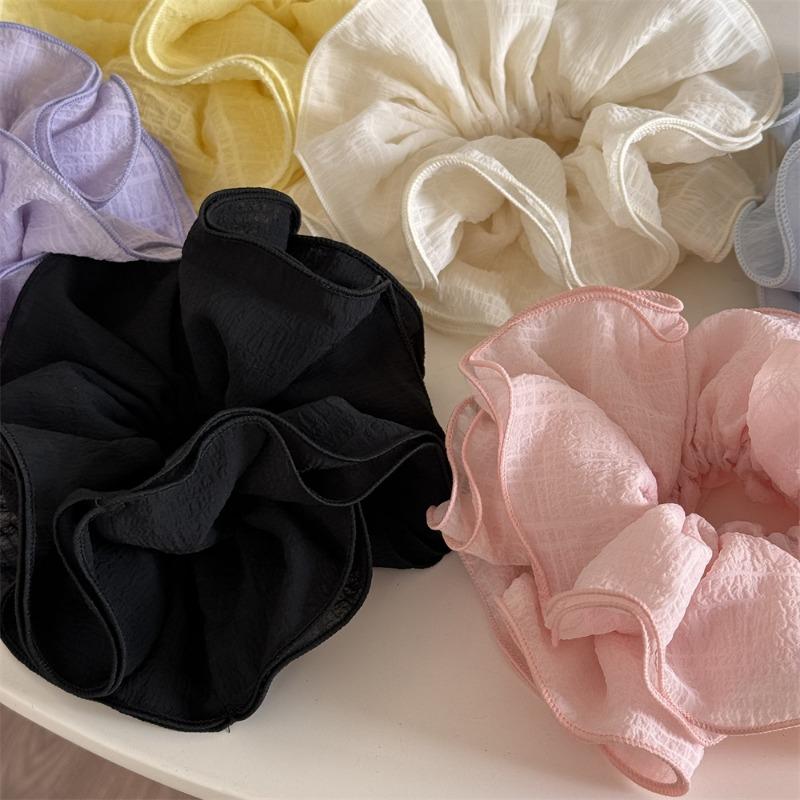 1 Stück Sanfte Spitze Plissiertes Großdarm Haarband Damen Premium Sinn Binden Haar Gummiband Stirnband Extra Große Kopfblume Haarband