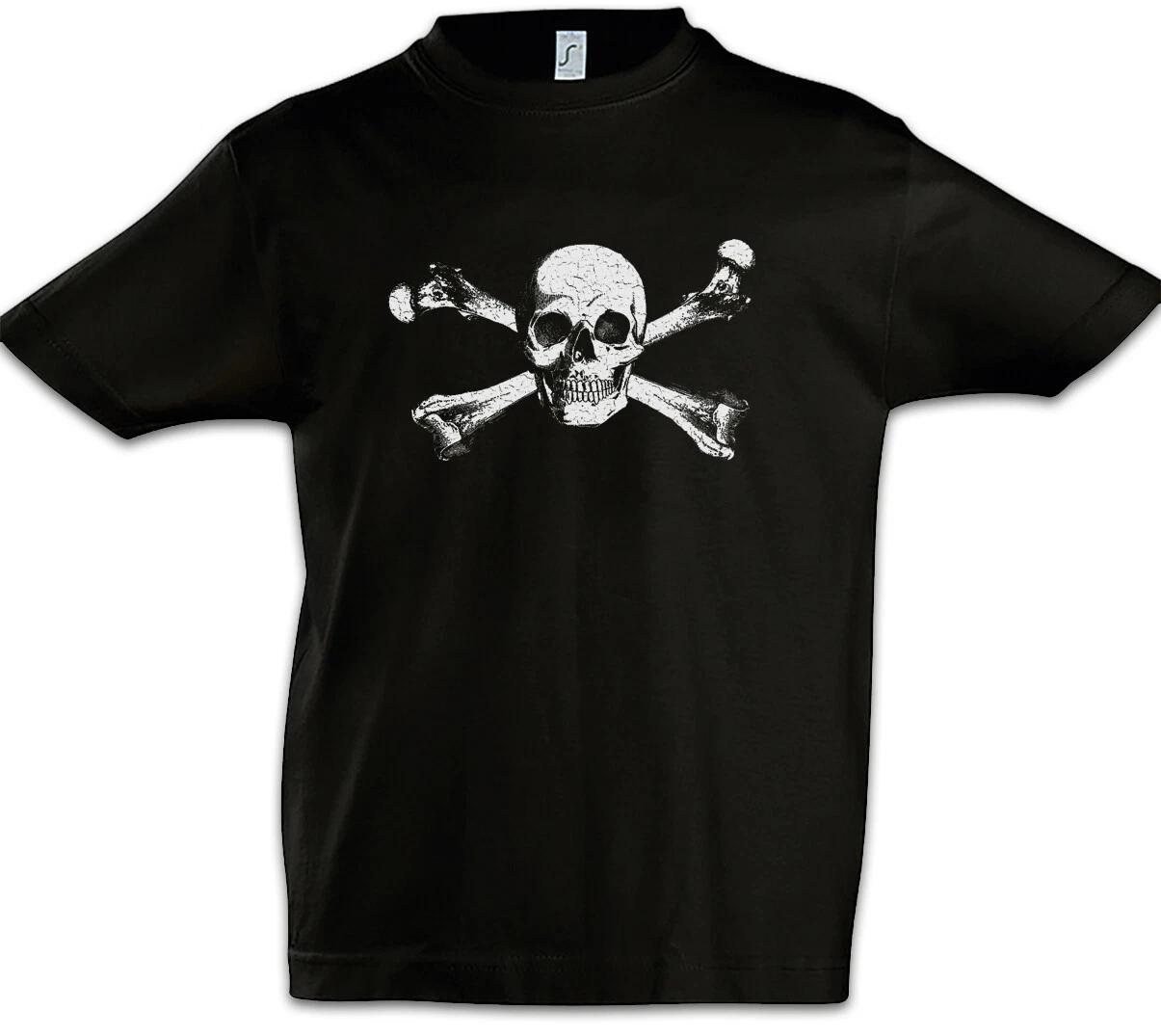 Skull & Crossbones Kids Boys Skull and Crossbones Pirate kids boys T-Shirt 130