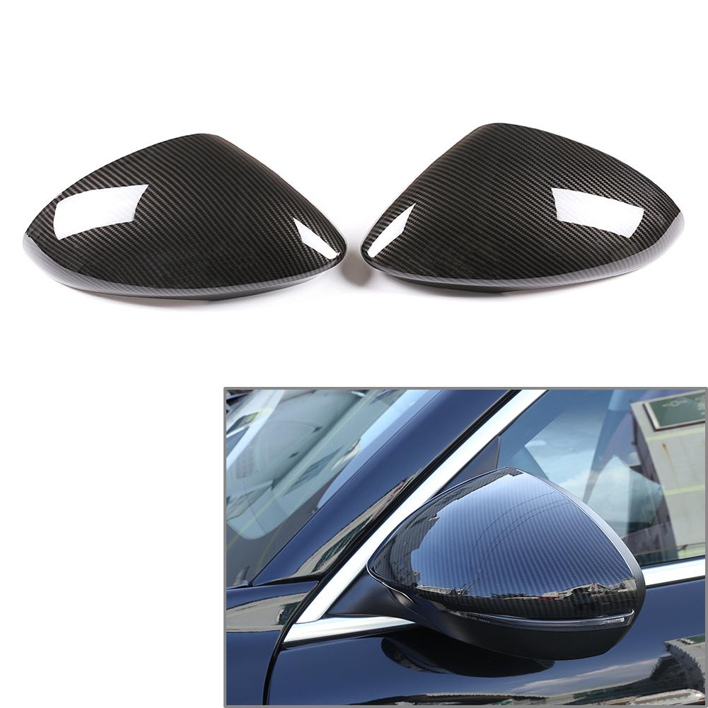 1Pair Car Side Rearview Mirror Caps Cover For Alfa Romeo Stelvio 2017 2018    2022 Glossy Black/Carbon