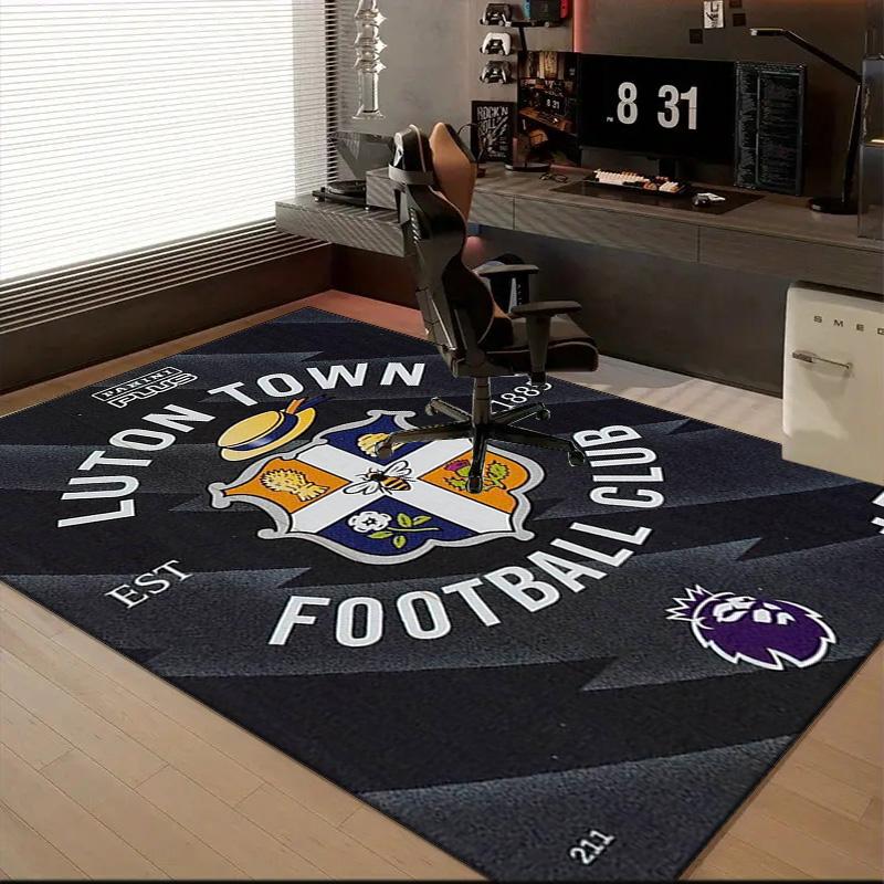 Town Football Club Printed Office Carpet Chair Cushion Entryway Rug, Rugs for Living Room, Bedroom Christmas gifts