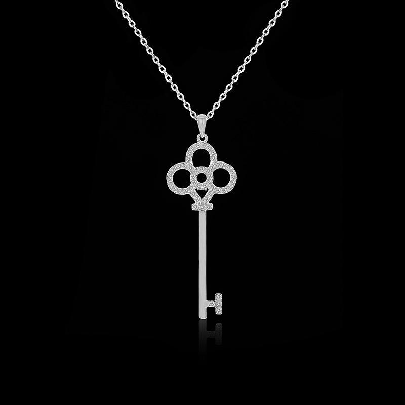 S925 Sterling Silver Light Luxury Key Necklace - Spring/Summer Clavicle Chain