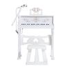 37 Keys Kids Piano Mini Electronic Keyboard Light Kids Musical Instrument Educational Game Children Grand Piano Toy Set w/Stool & Microphone & Music