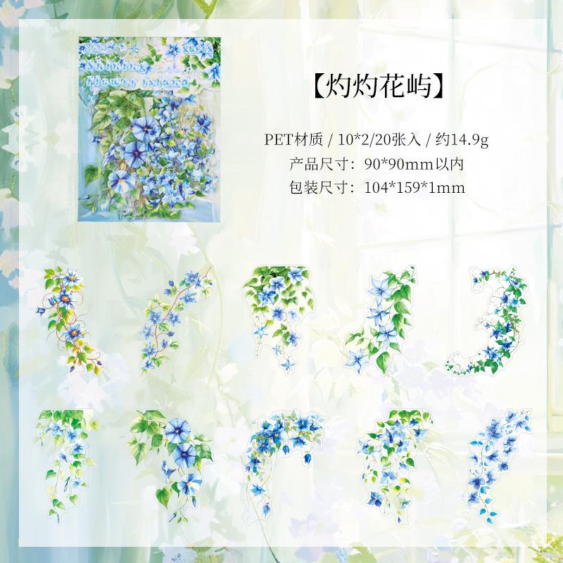 

20pcs/1lot Kawaii Stationery Stickers pale flowers delight the summer Diary Decorative Stickers Scrapbooking Craft