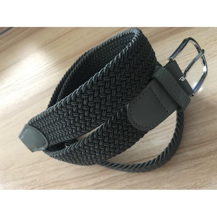 

Холщовый тканый ремень, непористый эластичный тканый эластичный ремень с пряжкой, повседневный брючный ремень в корейском стиле, широкий для мужчин и женщин 100-135CM темно-серого