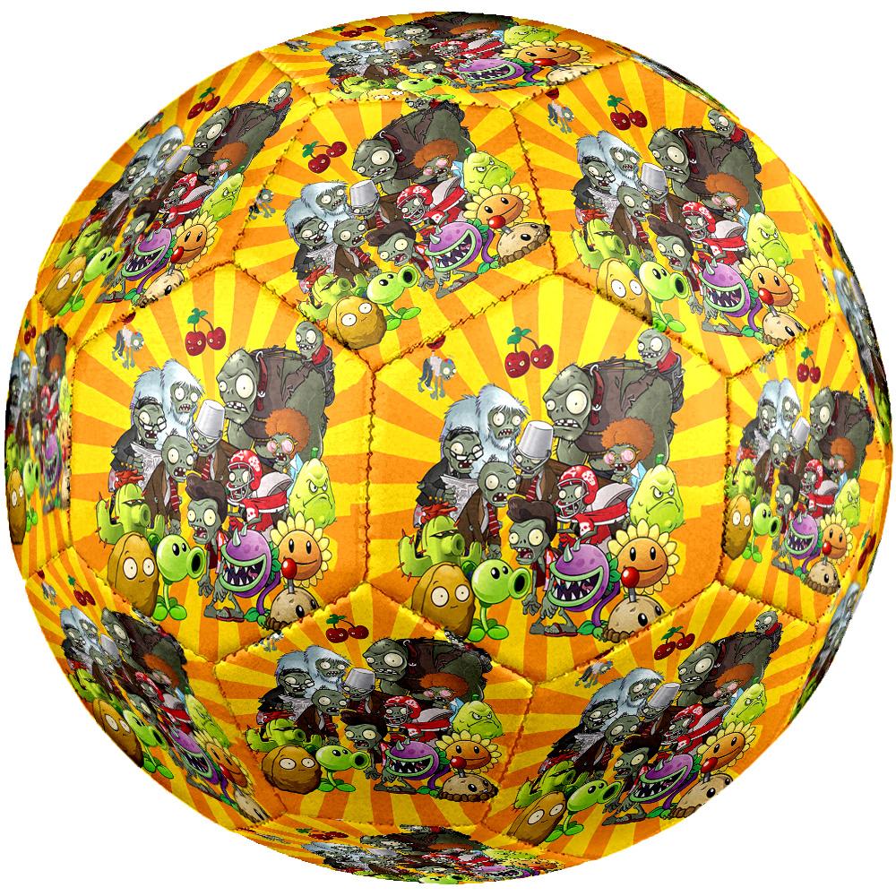Plants Vs. Zombies Size 5 Soccer Ball Machine-Stitched Indoor/Outdoor Training and Matches Unique Gift for Soccer Lovers