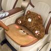 Cartoon Furry Cute Bear Plush Car Seat Covers Mat Universal Car Seat Cushion Car Pillow Auto Interior Accessories Seat Supports