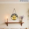 2D Flat, 1pc "Bee Welcome Plus" Monogrammed Round Metal Sign, Ideal for Home, Cafe, Restaurant, Garage, Garden Indoor and Outdoor Use, Event and