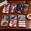 American Flag Phone Case Black Silicone Soft For Samsung Galaxy A73,A72,A71,A70,A53,A52,A51