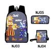 3Dsundropfnaf Backpack Student School Bag Crossbody Bag Pencil Bag Three-Piece Trend