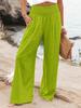 European & American High-Waisted Loose Summer Casual Wide-Leg Trousers for Women - Cotton Linen