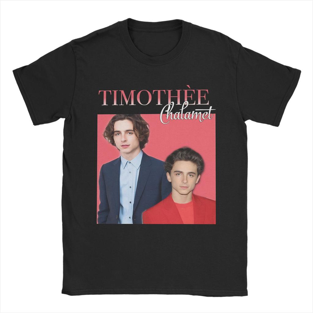 Timothee Chalamet American Actor T Shirt Beach Pure Cotton T Shirts For Unisexs Trending Pattern Tshirt ShortSleeved Clothing