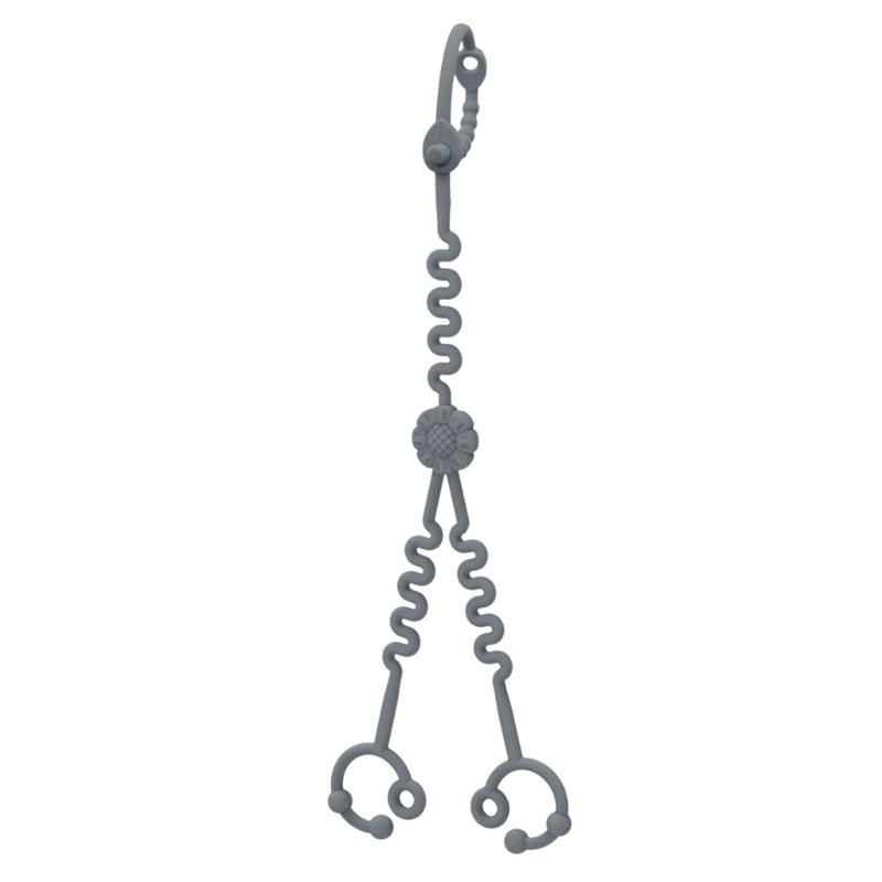 2 In 1 Sunflower Pattern Baby Pacifier Chain Silicone Bottle Holder Multifunctional Teething Toy for Easy Travel