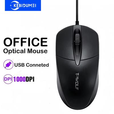 USB Optical Wired Mouse Laptop Home Office Mouse Anti Slip Roller 3D 1000DPI Game Mause Computer Accessories For PC Desktop