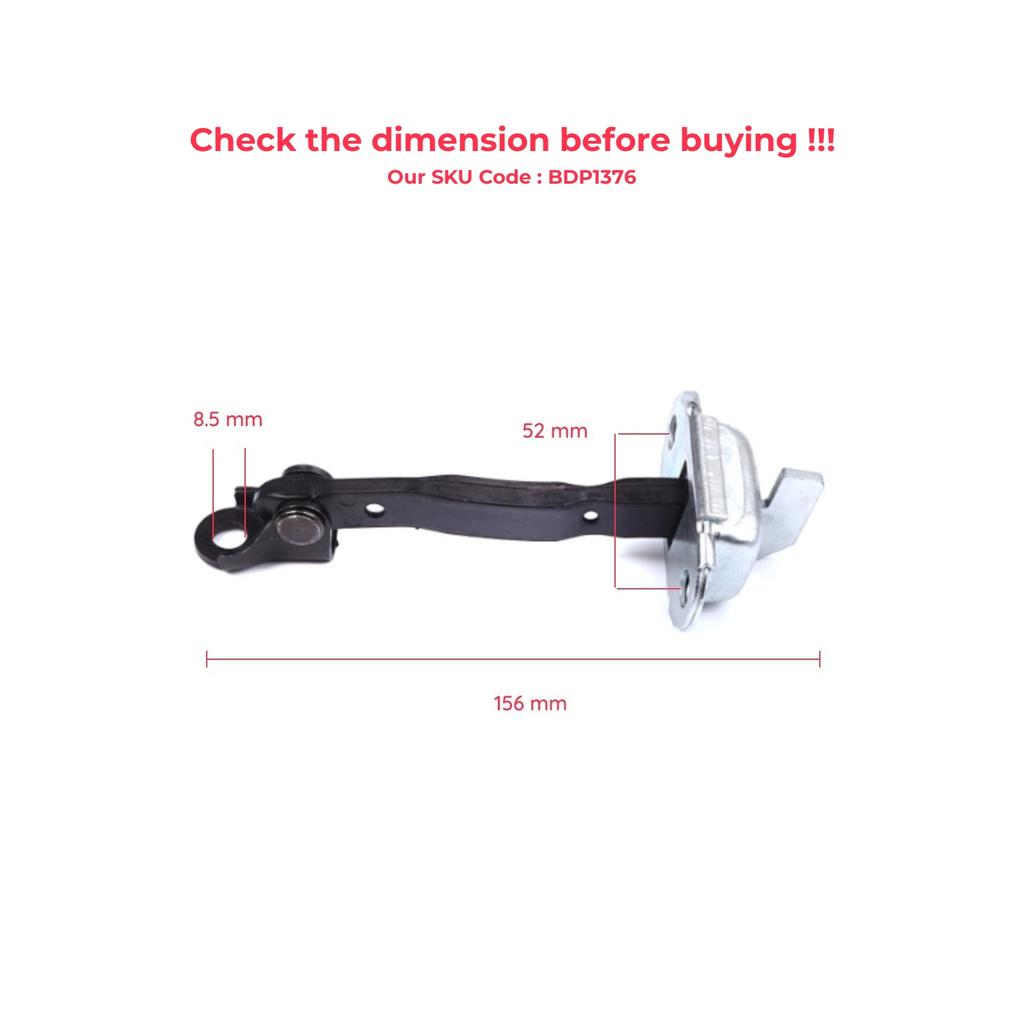 BDP1376-1 2 Pieces Front Door Stop Check Assy Limiter Strap for Toyota Prius MK2 W2 XW20 2003-2009 Corolla MK9 E12 Allex RunX 2001-2007 6861012161