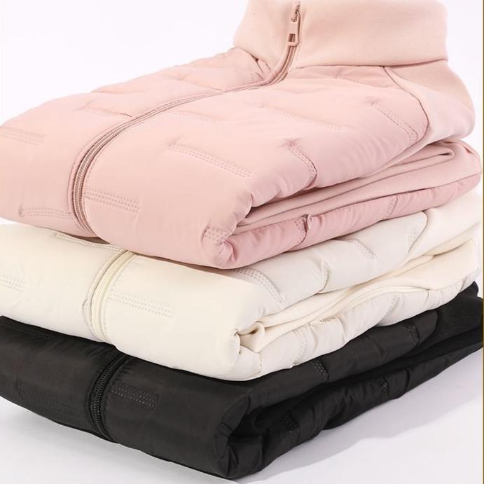 Women's Patchwork Sports Cotton Jacket Warm Stand Collar Slim Lightweight Autumn Winter Outdoor Windproof Coat