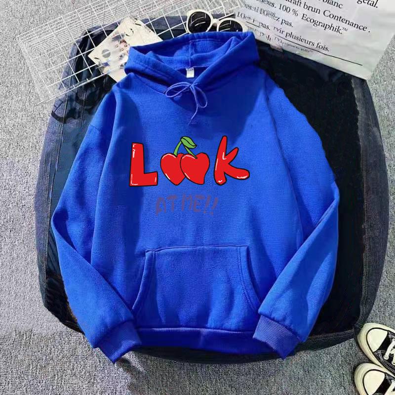 Unisex Autumn/Winter Letter Print Plus Velvet Hooded Sweatshirt