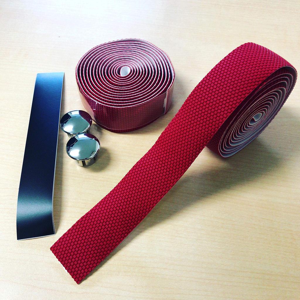 Noguchi Red Bar Tape and Right NBT-002 [High Grip] (Left Set, Small)