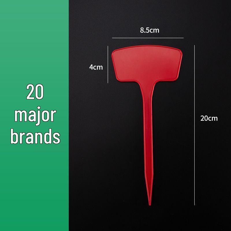Large Thickened Plastic Ground Stake with Fan-shaped Marking Label for Gardening