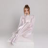 Women's Glossy Long Sleeve Gymnastics Leotard - Body Sculpting Yoga Jumpsuit