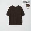 Senbi Round Neck Short Sleeve Knit Bloom  Aircompo 