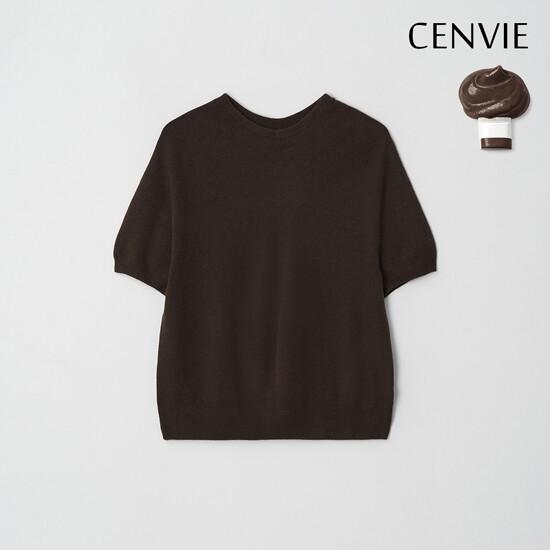 Senbi Round Neck Short Sleeve Knit Bloom Aircompo