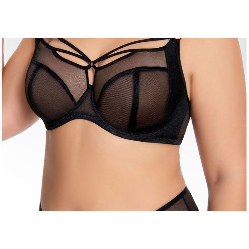 Plus Size Mesh Bra Soft Underwire Ultra Thin Minimizer Bra