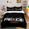 Peace of Mind Typography Bedding Duvet Cover Set Duvet Cover Pillowcases (1*Duvet Cover 2*Pillowcases, Without Duvet Insert)