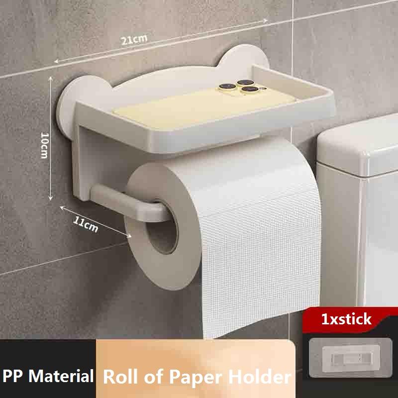 

Двухслойный настенный держатель для туалетной бумаги, стойка для телефона, держатель для рулонной бумаги, вешалка для полотенец, подвесной органайзер для ванной комнаты 2 Layer белый
