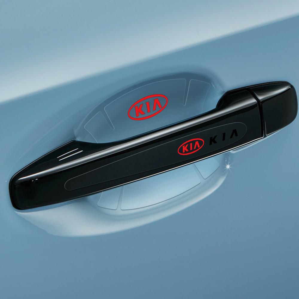 2026 Heißer Autoaufkleber 4/8 Stück Autotürgriff Schutzfolie Türschalen-Aufkleber für Kia Sportage 3 Rio K2 Ceed Carnival Picanto S