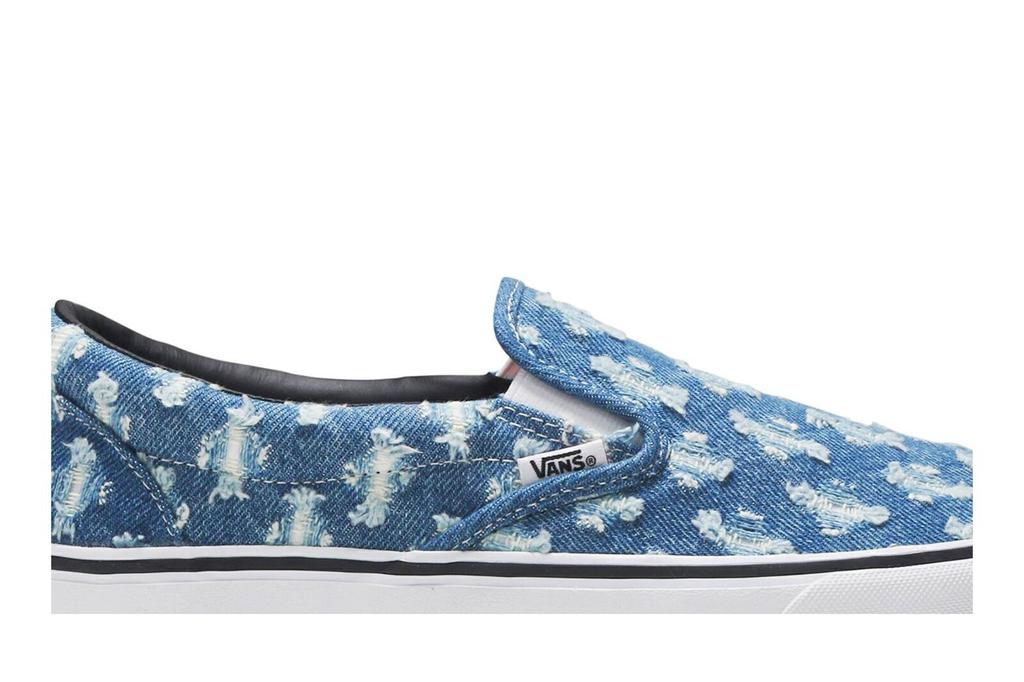 Vans Supreme X Slip-On 'Blue Hole Punch Denim' VN0A38DD2DD Men's Shoes