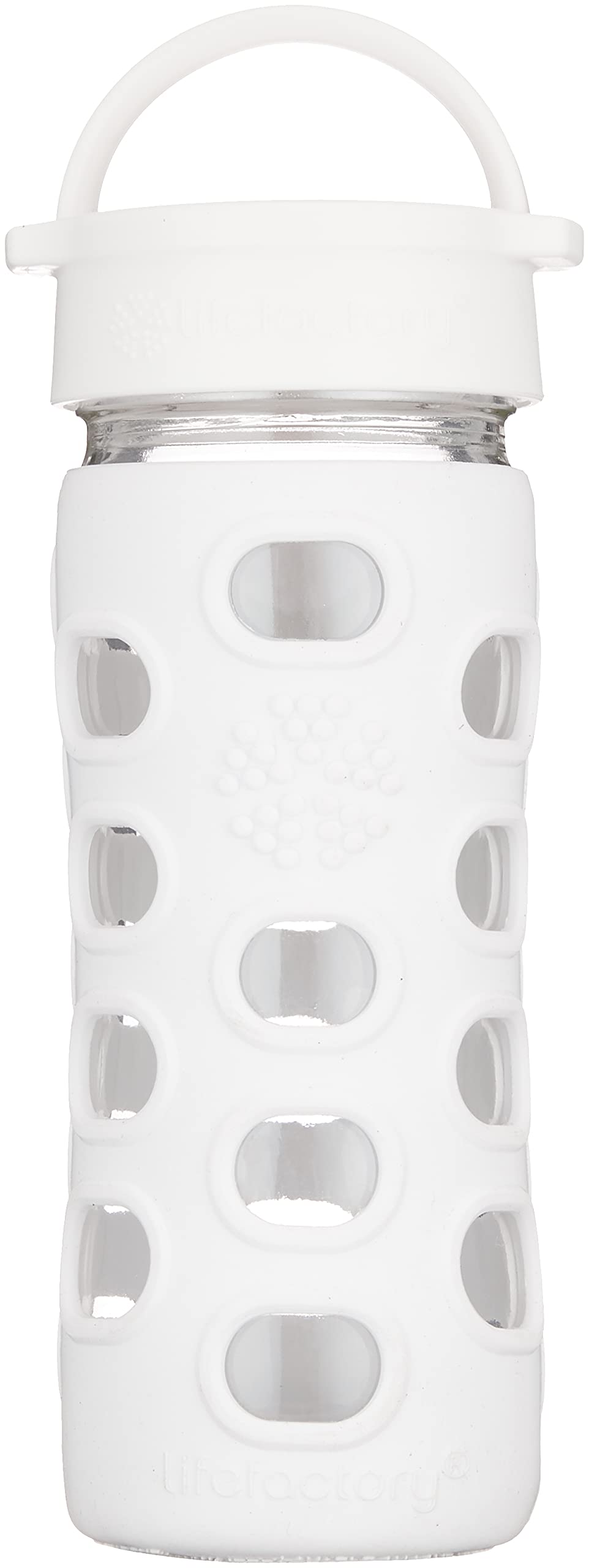 

LIFEFACTORY Glass Bottle Classic 350 Optic White 129215 (approx.) W7 x D8 x H22cm 370g