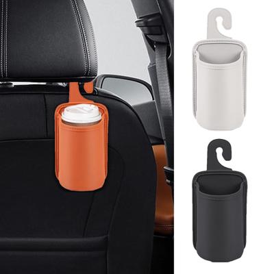 Car Door Cup Holder Car Cup Holder Door Storage Box Leather Drink Rack Hanger Vehicle Accessories Interior Decor Backseat