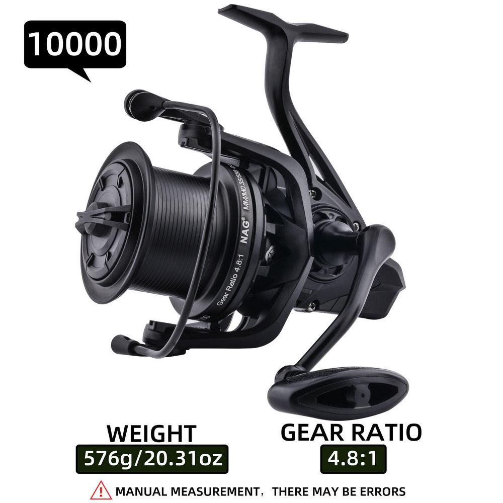 All-Metal Gapless Long-Casting Spinning Reel with Oblique Mouth for Sea Fishing, Model 14000.