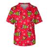 Men's Casual Short-Sleeved V-Neck Printed Front Pocket Top