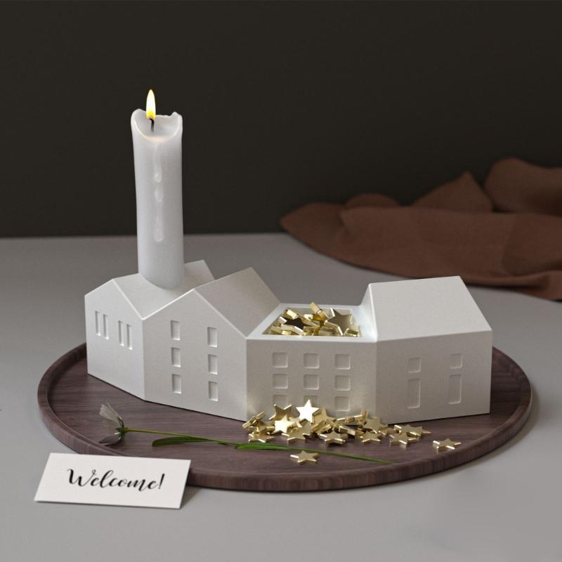 Stampo Contenitore Candela per Alimenti con Incastri Design Casa Stampo per Artigianato per Statuetta Decorativa Strumento per Gioielli