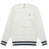 PIGC Men'S Color Block Accent Round Sweater White (Sfc230131)