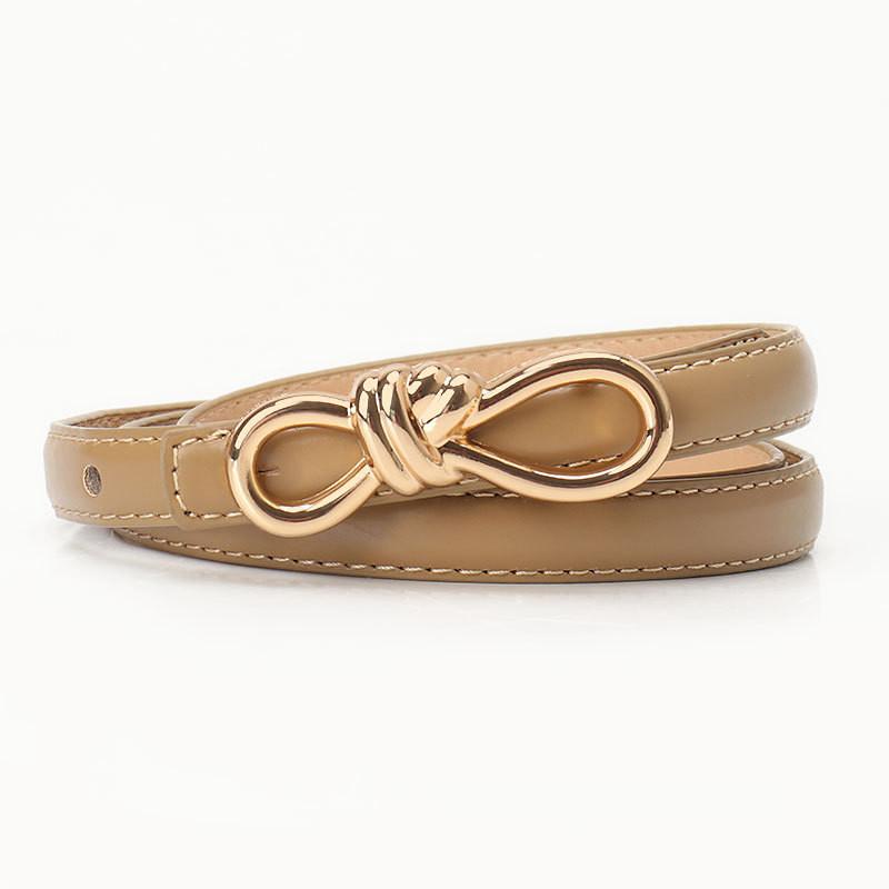 Womens Fashion Leather Belt For Dresses And Jeans With Alloy Buckle For Casual Wear