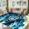 Leeds United Fußball Design Kristall Samt Teppich Weiche Dekorative Matte für Schlafzimmer Eingang