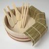 Tachibana Container Sushi Sushi Natural 27cm Wide x 27cm Deep x 3 Plastic Made in Japan Tub, Hand-Rolled Set, Wood, 8.8cm High, Approx. Cups, Band,