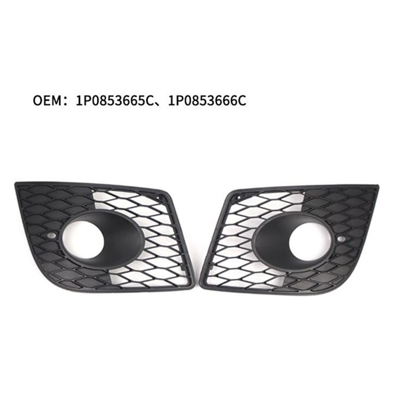 Well-Front Bumper Fog Light Cover Grille Lamp Hoods For Seat Leon Cupra 2005-2012