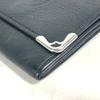 CARTIER Must de Line logo Wallet Coin Compartment coin purse Leather Black
