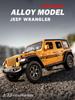 1:22 Jeep Wrangler Rubicon Off-Road vehicle Diecast Metal Alloy Model car Pull Back Sound Light Car Children Gift Collection