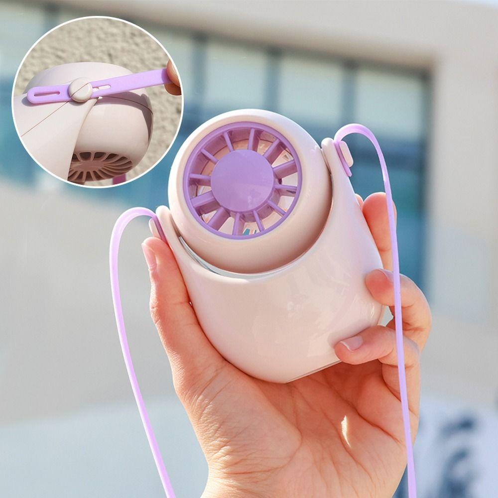 Multicolor Neck Small Fan Portable Ultra-Quiet Fan Creative Handheld Turbo Fans  Gifts