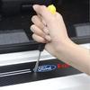 Car Sticker Hot For Ford Leather Car Door Plate Sill Anti Scuff Protector Welcome Pedal Threshold Sticker For Ford Ranger Focus
