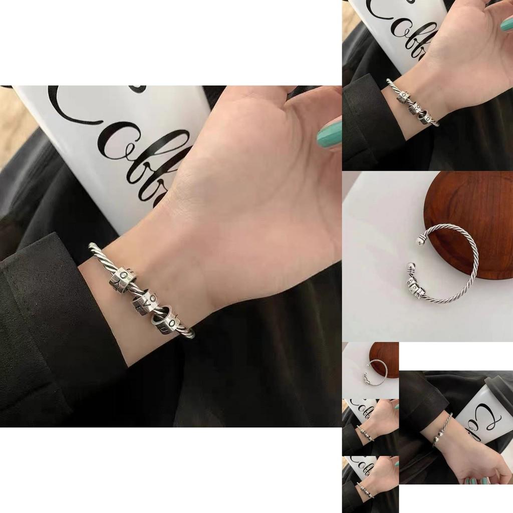 Chic Copper Love Letter Bracelet For Women Unique Vintage Geometric Design