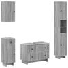 4 Piece Bathroom Cabinet Set EDE Sonoma Grey Engineered Wood