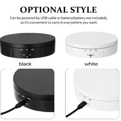 360 Degree Turntable Jewelry Holder Battery for Photography Video Shooting Props 145mm Electric Rotating Display Stand Mirror