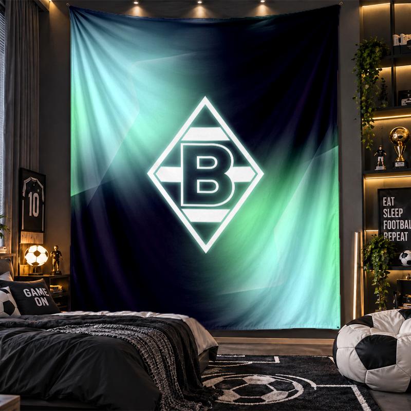Arazzo da Appendere a Parete Stampa Borussia Mönchengladbach Tessuto per Soggiorno Camera da Letto Decorazione Casa